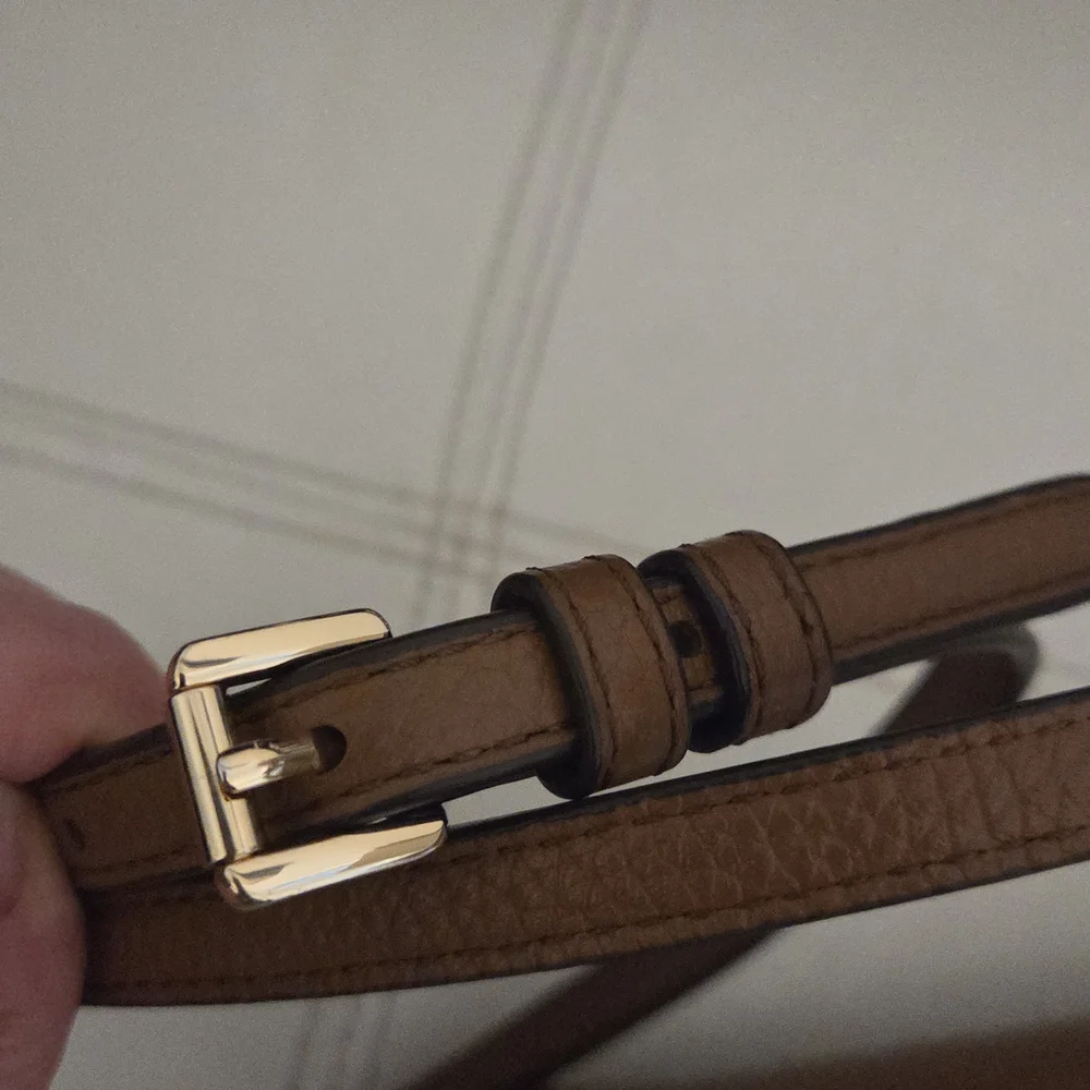 Michael Kors Jet Set Small Cognac Brown Pebbled Leather Smartphone Crossbody Bag